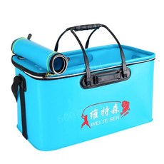 밑밥통 삐꾸통 생선 활어 보호 하드 물고기 접이식 낚시 떡밥 낚시 주머니, 1.활어물통55cm블랙