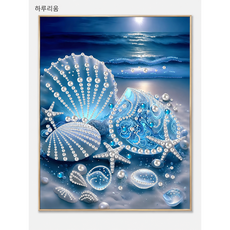 [하루리움] DIY 보석 진주 드릴 페인팅 키트 홈데코 인테리어 장식 세트, ZZH009, 1개, 30*40cm