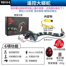 板橋現貨【遥控大蟒蛇】遙控蛇玩具.貓咪玩具.電動逗貓玩具.寵物玩具.整人玩具.惡作劇玩具 蜈蚣 蟑螂RB10-6, 1個, (RB10-6)遥控大蟒蛇