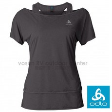 ODLO 女 2合1圓領短袖排汗衣 運動內衣 T恤 登山 休閒 347951 L零碼