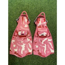 【島嶼潛水】PROBLUE 潛水浮潛橡膠噴射蛙鞋彈簧扣設計，提供卓越推進力與舒適度，輕鬆享受水中樂趣, 迷彩粉紅