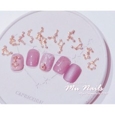 十二星座圓盤美甲飾品 星象符號 星空貼鑽, 1個