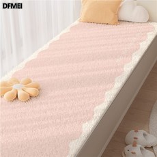 DFMEI 通飄窗墊四季通用加厚窗臺墊主臥牀邊陽臺仿羊絨墊子榻榻米坐墊, 粉嫩柔軟愜意-飄窗