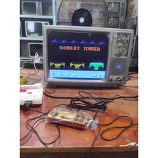 레트로 TV 티비 흑백 브라운관 포토존 레트로티비 게임기, 14인치 LCD+게임기