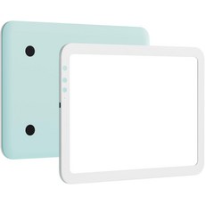 추적용 A4 무선 다이아몬드 아트 라이트 보드 3가지 색상과 6단계 밝기의 추적 및 그리기용 바와슬롬 박스 비닐 제초용 LED 드로잉 페인팅 스케치, White&Mint Green