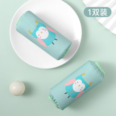 牧萌 兒童袖套 防水防髒 可愛卡通圖案, 1雙裝【薄荷綠-貓頭鷹】