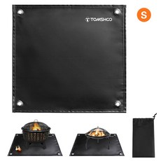 TOMSHOO 야외 캠핑용 언더 그릴 매트 파이어 피트 데크 파티오 엠버 패드 가스 스토브, [01] S 35 x 34cm, 1개