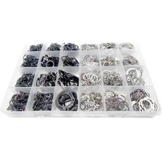 340910개 M3에서 M20까지 다양한 부품 세트 블랙 65mm 스테인리스 강축 베어링 유지 클립 스냅 링 C형 외부 서클립세트 A, 세트 E