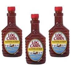 로그캐빈 무설탕 시럽, 355ml, 3개