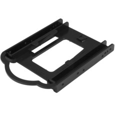StarTech.com 3.5 드라이브 베이용 2.5 SSD/HDD 마운팅 브래킷 - 5팩 도구가 필요 없음 하드 장착 키트 (BRACKET125PTP) 블랙