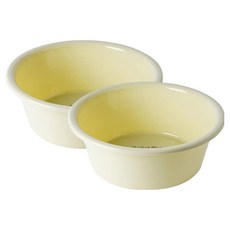마켓플랜 심플 파스텔 세면대야 중형, 옐로우, 2개