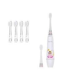 SAMPO 聲寶 兒童彩光音波電動牙刷 TB-Z2507CL 附6刷頭, 1個, 公主, 粉色, 2507PK+T-WH*4