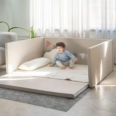 리포소홈 아기 안전 범퍼침대 하이가드 유아 신생아침대 애기 가드, 코코아베이지