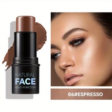 크림 컨투어 스틱 하이라이터 & 브론저 & 블러셔가 포함된 쉐이드 기름기가 없고 방수 기능이 있는 페이스, 03 06 ESPRESSO