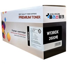 플러스잉크 W1360X 2600매 특대용량 호환토너 HP 136X M211D M211DW M236DW M236SDW 재생, 1개, 검정