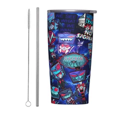 하즈빈 호텔스 알라스토르 복스 2 텀블러 빨대 포함 스테인리스 스틸 머그컵 이중벽 진공 단열 냉온용 20, 01 20OZ, 16 13