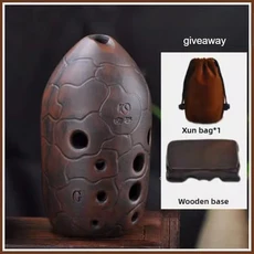 2025 10홀 뮤지컬 Xun 전문가용 G톤 성인용 어린이 초보자용 오카리나 휴대용 핸드헬드 오르프 악기, 07 Brown G Tone Right