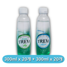트레비 플레인 300ml 20개 + 라임 20개, 40개
