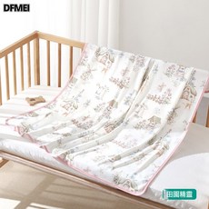DFMEI 純棉新生兒包巾寶寶預防驚跳襁褓巾包被子嬰兒a類包單, 田園精靈