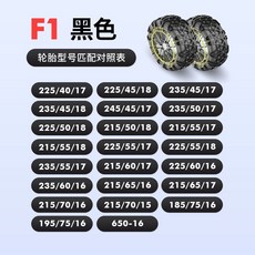 汽車全包防滑鏈小轎車越野車休旅車麵包車雪地輪胎鏈條牛筋加厚冬季 胎鏈 雪鏈 防滑鏈 雪鍊 防滑鍊 脫睏鏈 汽車防滑鏈, F1 黑色【專用兩輪裝】, 1個