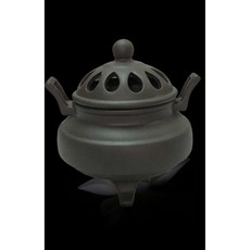 祭祀用三足鼎立香爐 鏤空爐蓋香薰爐 祖先牌位祭拜香爐 (穩固三足設計 鏤空爐蓋 祭祀香薰兩用), 1個