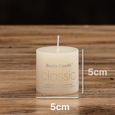 크리스마스 트리 촛대 창 현관 수지 향기로운 촛불 장식품, 화이트 서클 캔들 5*5cm, 1개