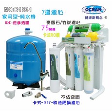 OCEAN RO純水機 7道濾心 75加侖 逆滲透淨水器, B1831