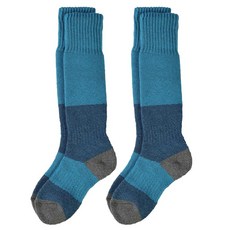 VAX POT(백스팟) 스노보드 스키 양말 두 켤레 세트 도톰 키즈 주니어 항균 방취 따뜻한 파일짜임 지원기능VA-1754 BLUxNVY 19-22cm