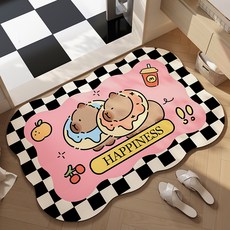 디어코지 빨아쓰는 카피바라 규조토 발매트, 수영하는 카피바라