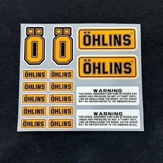 호환 오토바이 쇼크 업소버 반사 스티커 OHLINS 서스펜션 브레이크 프론트 포크 데코 데칼 방수 개조 액세, 01 A6 reflective