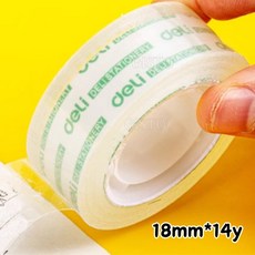 【台灣製造 極黏超大捆】膠帶 封箱膠帶 大膠帶 48MM 透明打包膠帶, 1個, 小膠帶 (寬18MM) 14M 中國製