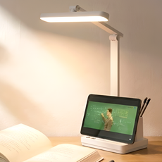 고르마 학습용 무선 시력방패 LED 스탠드 블루라이트 차단 시력보호, 화이트