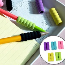 RS 연필그립 펜그립 연필그립스펀지 연필스펀지, 8p 블랙