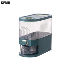 DFMEI 透明米桶家用計量按壓出米收納桶五穀雜糧密封儲米箱防蟲防潮米桶, 1個, 參考詳情