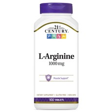 21St Century 左旋精胺酸錠 1000mg, 100顆, 1罐