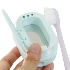 브러쉬업 케어즈 미세플라스틱 제로 친환경 칫솔살균기, 1인용 피스타치오 그린