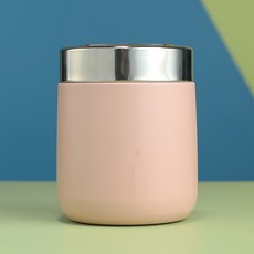 臺灣發貨- 280ml迷你不銹鋼304紅燒瓶保溫飯盒燉燒杯女學生防漏保溫杯不倒翁, 粉, 1個