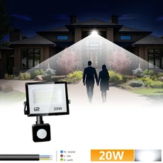 호환LED PIR 모션 센서 투광 조명 야외 20W 30W 50W 100W AC220V110V 정원에 방수 프로젝터 스포트 라이트, 08 20W, 01 2700-9999K로, 01 AC110V(100-130V)