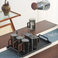 수납 프리미엄 논슬립 정리 컵건조대 컵걸이 머그컵 세트 트레이, 6구 컵걸이, 본상품선택