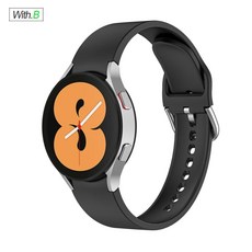 실리콘밴드 44mm 스트랩 날개형시계줄 갤럭시워치4 40, 연핑크