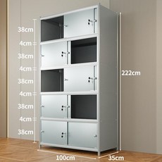 대형 스텐창고 옥상 스틸 시골 베란다 도구 수납장 공구 3단문 60x35x140, [5단 도어] 100x35x222