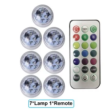 배터리 전원 RGB 빛 방수 연못 수중 램프 파티 조명 탱크 물고기 IP68 LED 밤 잠수정 웨딩, 1개