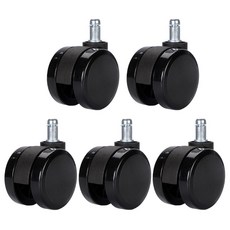 엠파이어 우레탄 의자바퀴 링 회전 A16CHAIR11B 50mm, 검정, 5개