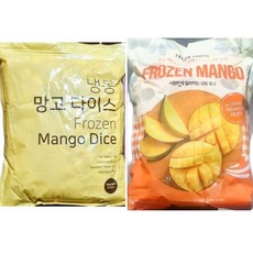 대정 망고 다이스 1kg/냉동/과일/쥬스/토핑/아이스/쉐이크/음료/빙수, 1개