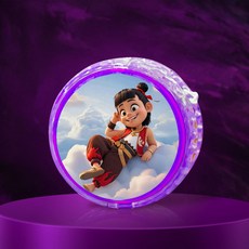 臺灣-出貨 【新款熱銷】新款哪吒敖丙悠悠球兒童入門初學者溜溜球自動迴旋女孩小學生 GDW5, 哪吒3-紫色1個, 1個