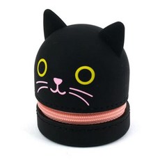 검냥이 가방 실리콘파우치 동전 파우치 캐릭터 지갑 실리콘