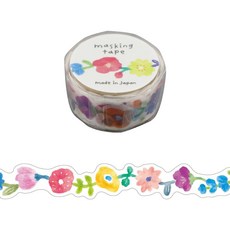 莫莫日貨日本製 2025 4月新品 MIND WAVE 軋型 日本和紙膠帶 (全6款), 1個, 05.花朵2(橫) 95528