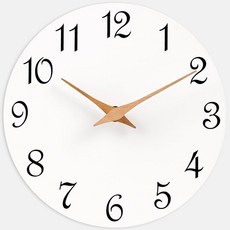 Mosewa 벽시계 25.4cm(10인치) 무소음 배터리 작동 화이트 모던 오피스 심플한 미니멀리스트 장식 주방 가정 욕실 거실용, F_white-, 12인치