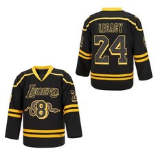 LEGEND 8 LEGACY24 Youth's Legend 8 24 영화 아이스 하키 저지 힙합 셔츠 스티치 아동용, 8-24