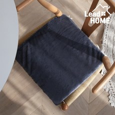 케이투나인 극세사 비비안 벨벳 겨울방석 사각 의자 도넛 식당, 비비안 차콜 겨울방석1P, 1개